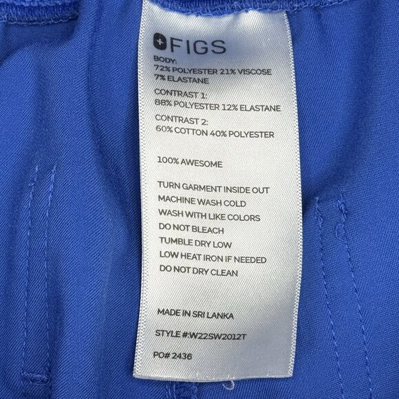 Figs Scrub Pants Womens XS Blue Jogger Elastic Waist Technical Collection - Picture 3 of 8